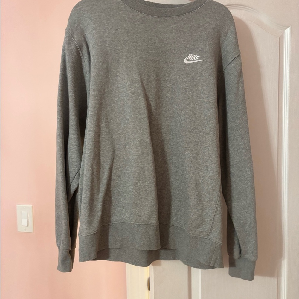 Nike Men's Classic Gray Crewneck Sweater